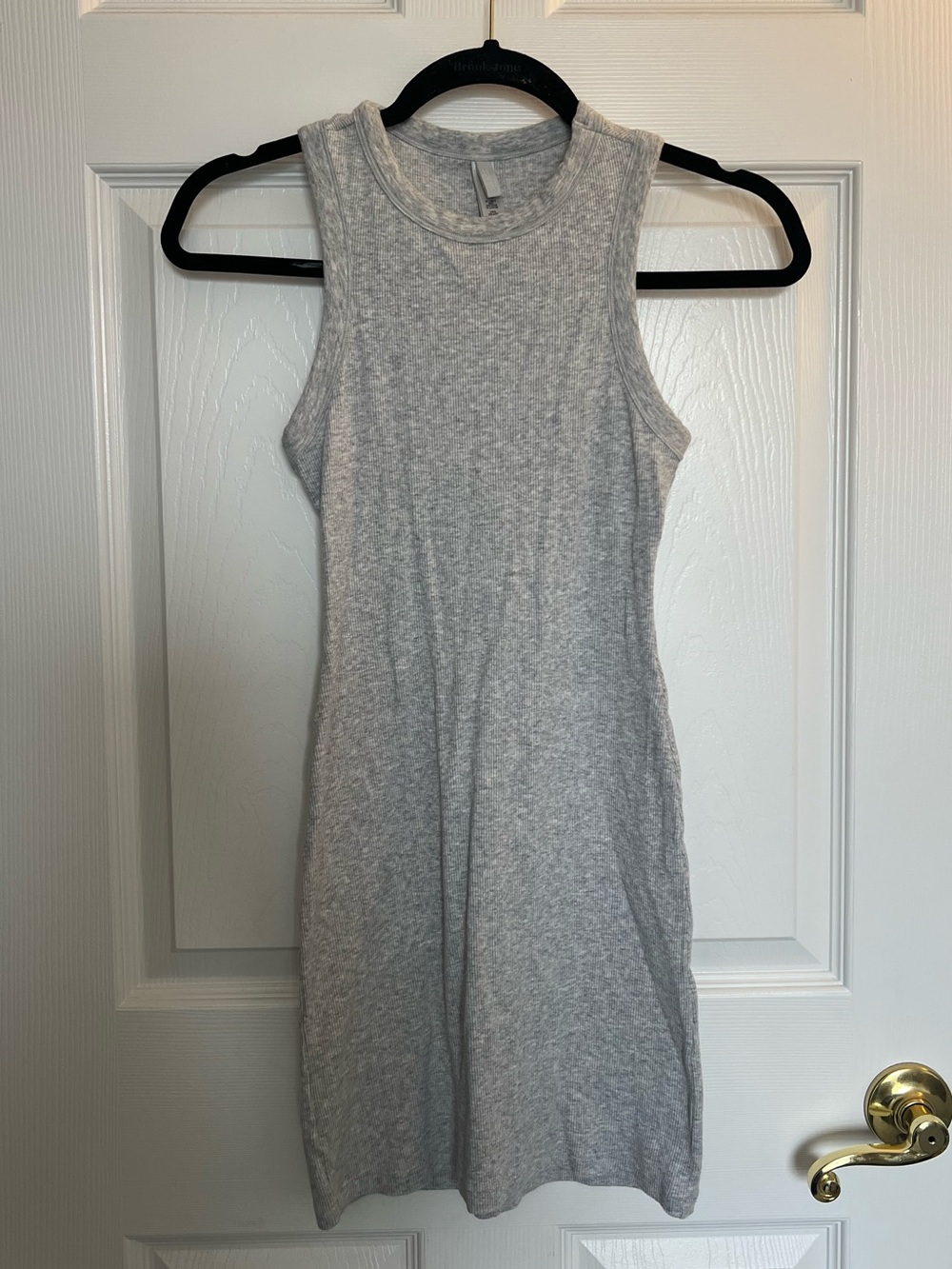 Skims Grey Ribbed Mini Dress